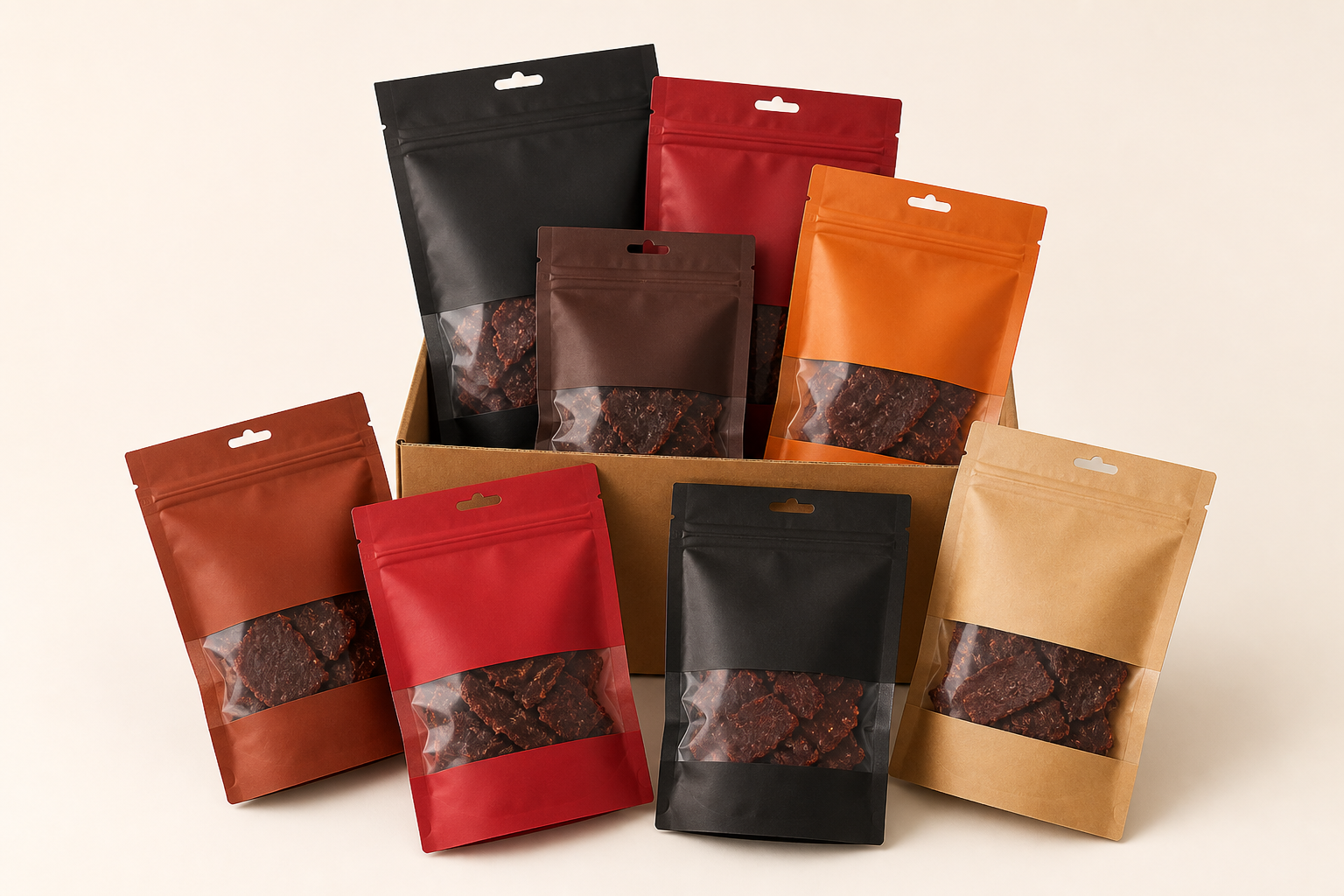 The Sampler Box — assorted jerky bags